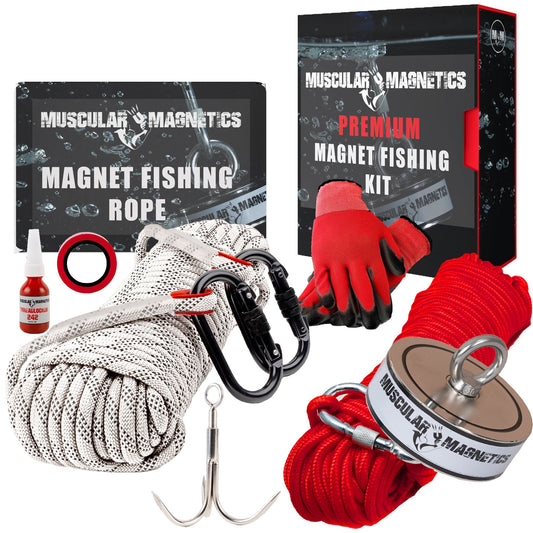 1190,68 kg DOUBLE-SIDED MAGNET FISHING KIT & DURABLE MAGNET FISHING ROPE