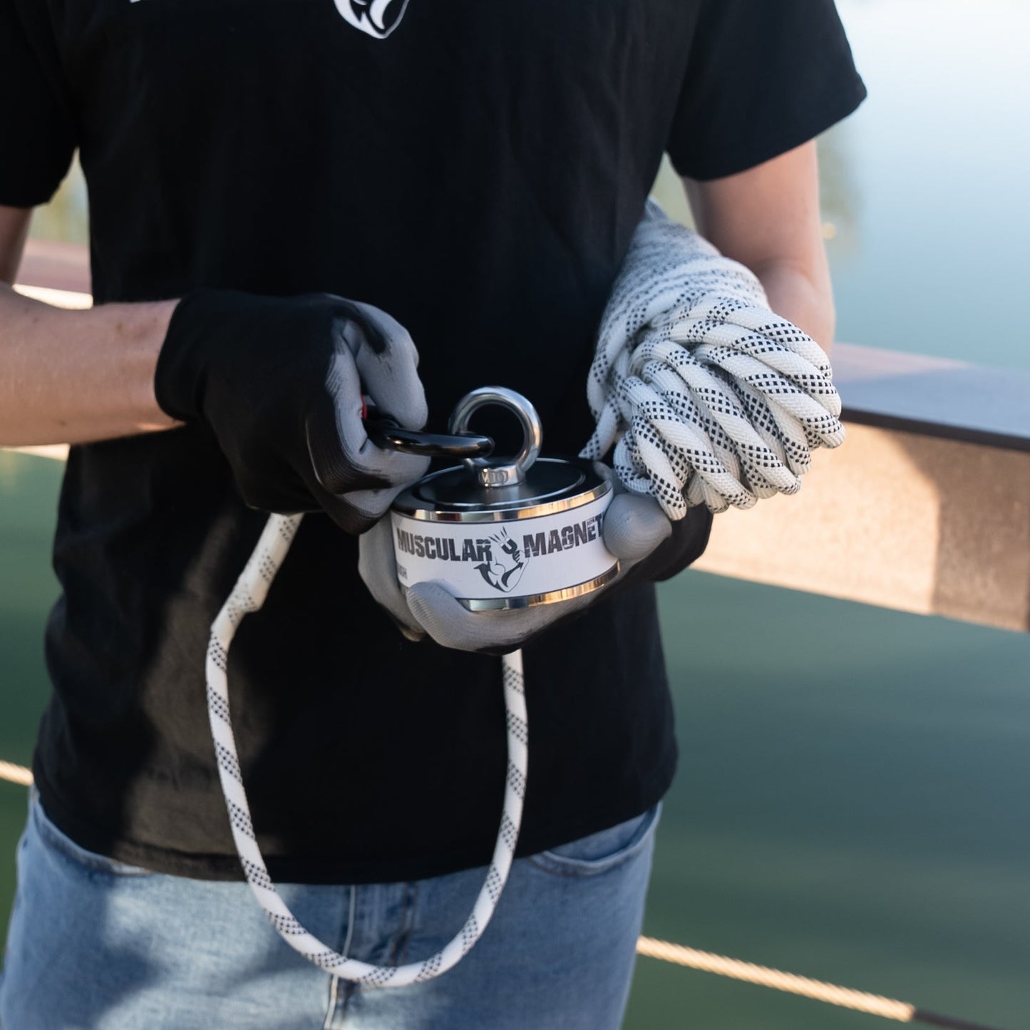 1190,68 kg DOUBLE-SIDED MAGNET FISHING KIT & DURABLE MAGNET FISHING ROPE